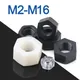 10/ 50pcs m2 m 2 5 m3 m4 m5 m6 m8 m10 m12 m14 m16 weiß/schwarz nylon kunststoff hex muttern din934