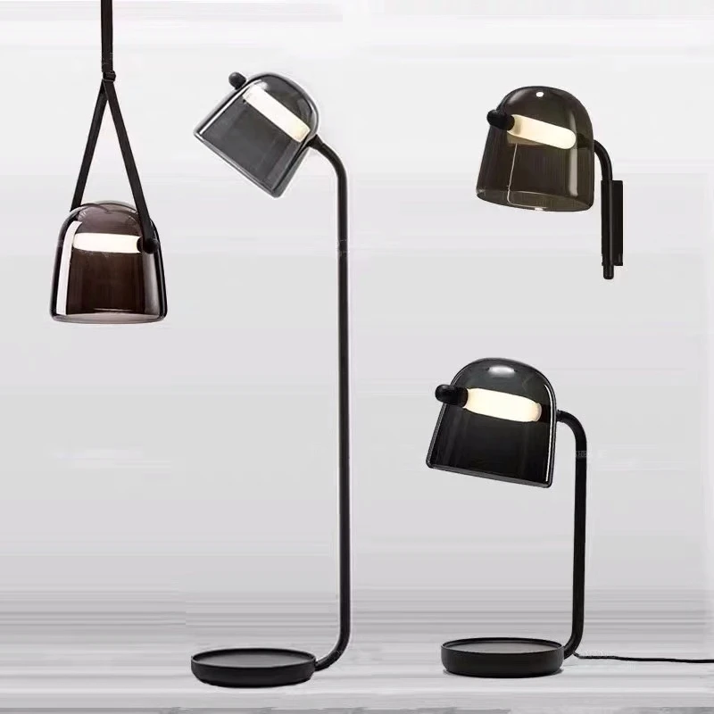 Designer Brokis Mona Pendel leuchte moderne LED Glas Stehlampe Wohnzimmer Schlafzimmer Villa Dekor schwarz Lederband Hängelampe