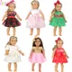 18 zoll Amerikanischen Puppe 25 Farben Prinzessin Puppe Kleid Puppe Rock Kleidung Für 43cm Baby