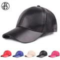 FS Summer PU Leather Baseball Cap For Men Black Pink Luxury Brand Women Caps Snapback Hip Hop