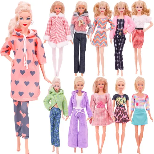 Mode Barbies Puppe Kleidung Set Fit Für 11 8 zoll Puppe Täglich Casual Kleidung Barbies & BJD Puppe