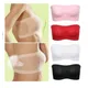 Womens Tube Top Strapless Bandeau Bra Stretch Underwear Solid Color Girls Bralette Seamless