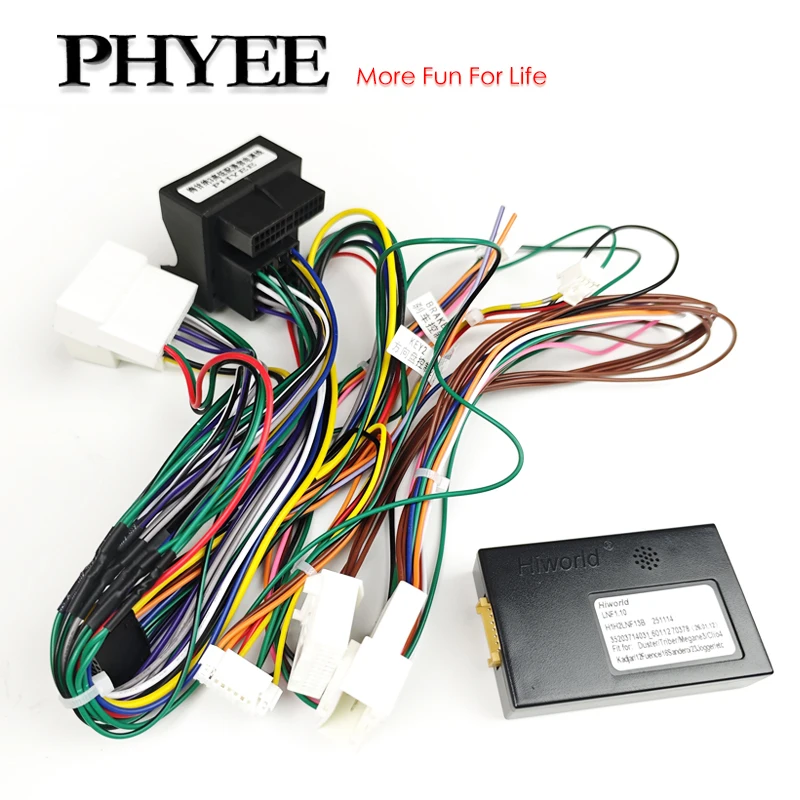 Quadlock 12Pin/32Pin CAN-Bus-Decoder-Kabelbaum, SWC-Kompatibel, P&P 16Pin Android, für Renault Megane Mk3 Scenic 3 Fluence 09-15 Image