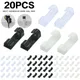 5/16/20 Pcs Cable Clips Organizer Drop Wire Holder Cord Management Self-Adhesive Cable Manager Fixed