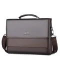 Male Handbags Pu Leather Men's Tote Briefcase Business Shoulder Bag for Men 2024 Brand Laptop Bags