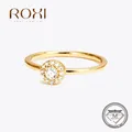 ROXI Moissanite Ringe 0 1 CT Brilliant Diamant Halo Verlobung Ringe Für Frauen Mädchen Versprechen