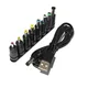 ​Universal Power Cable USB to DC 5.5 * 2.1mm Jack 5V Charging Cord with 8 Selectable Connector Tips