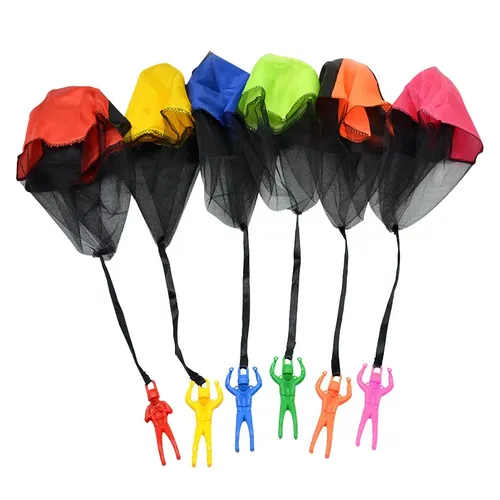 3 Stück Kinder im Freien Spaß Spielzeug Hand werfen Fallschirm Mini Soldat fliegen Fallschirm Party