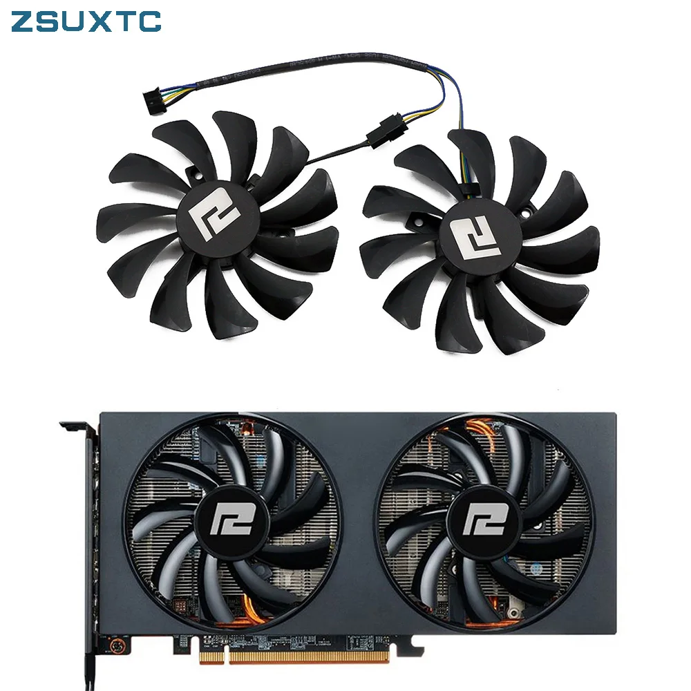 DIY 85 mm RX 5700 5500 5600 XT Grafikkarten-Lüfter ​ Für Powercolor RX 6700XT 6600XT 6600 Fighter Cooling Fa Image