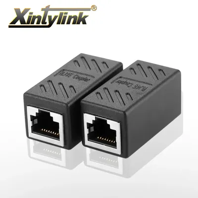 Xintylink rj45 stecker rg45 cat6 cat5e doppel ethernet kabel adapter rg rj 45 netzwerk extender