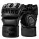 FIVING Half Finger Boxing Gloves PU Leather MMA Fighting Kick Boxing Gloves Karate Muay Thai