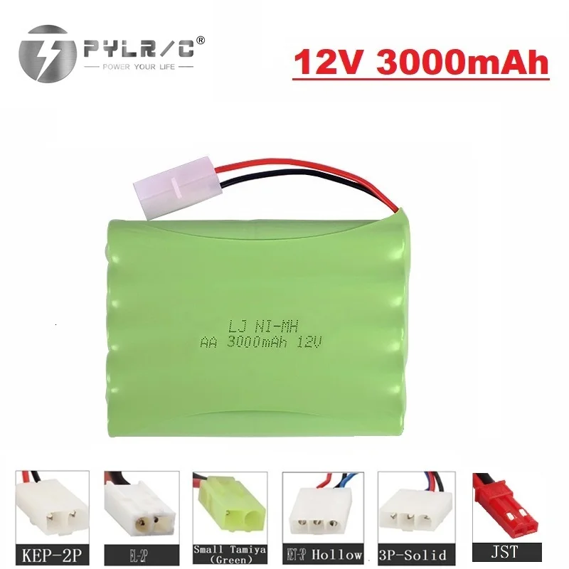 12v 3000mah nimh batterie tamiya/2p/KET-3P stecker für rc spielzeug auto tankzug roboter boot pistole ni-mh aa 12v wiederauf ladbare batterie Image