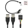 20cm USB am/Dupont 2.54/2*5p Dupont USB-Kabel Dual-USB-Stecker zu Dupont 9-poliges 9-poliges