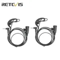 Retevis EEY002 Earhook Earpiece 3.5mm Single needle Earphone with PTT Microphone for RETEVIS RT22P