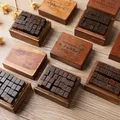 28 Pcs Alphabet Stamps Vintage Wooden Rubber Letter Number Symbol Stamp Set For Diy Craft Card