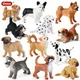 Oenux Mini Hund Tiere Modell Action figur Bulldogge Jacks ell terrier Cocker Mops Boxer Welpen