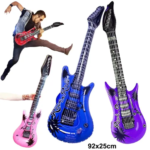 Aufblasbare Gitarre 35 zoll Rock Star Gitarre Wiederverwendbare Aufblasbare Gitarre Spielzeug