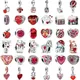 New Red Series Heart Apple Elk Pendant Rabbit Bowknot Mom Love Beads Fit Original Pandora Charms
