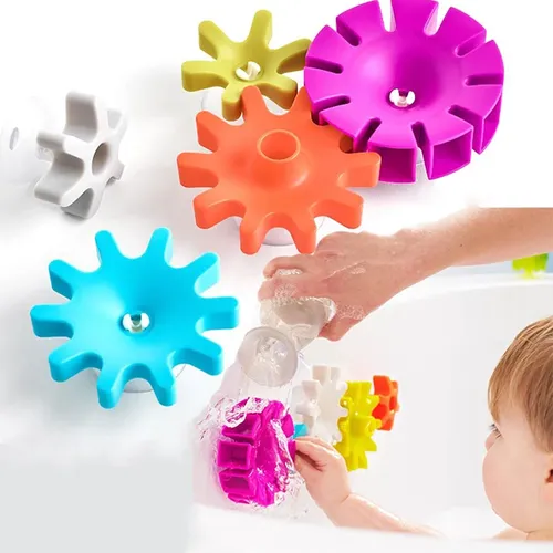 Baby Saugbad Spielzeug Saugnapf Zahnrad Rotations spielzeug Spinn wasserrad rotierendes Spielzeug