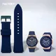 Rubber Watchband 22mm Blue Color Silicone Rubber Bracelet for Guess W0247G3 W0040G3 W0040G7 Watches