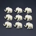 10pcs/lot White Coral Pendant Cute Elephant Animals Pendnat for DIY Jewelry Necklace Bracelet