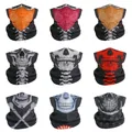 Cosplay Skull Neck Gaiter for Party Quickdry Breathable Art Painting Movie Black Headscarf for Men