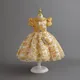 Neue Vintage Stickerei Mädchen Kleider Tasche Niet Luxus Gürtel Revers elegante Prinzessin Hochzeits