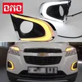 Auto LED Drl 12V Tageslicht für Chevrolet Trax 2014-2016 gelb Blinker Tagfahrlicht Scheinwerfer Auto