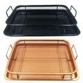 Copper Baking Tray Oil Frying Baking Pan BarBecue Tray Fry Pan Non-stick Chips Basket Baking Dish