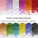 2/3/3.6mm Silver-Lined Glass Beads For Craft 11/0 DIY Glass Bugle Seed beads For Embroidery Patches