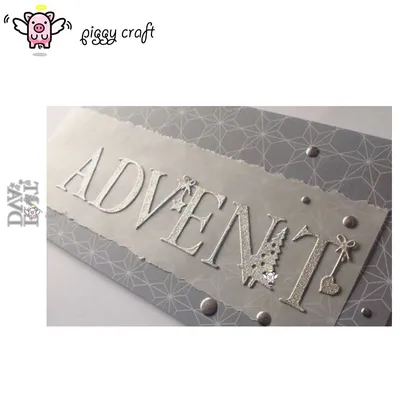 Piggy Craft Metall-Stanzformen, geschnittene Form, Adventsbrief, Dekoration, Sammelalbum, Papier,