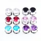 1Pair Crystal Zircon Ear Plug Tunnel Earring Cartilage Expanders Gauges Screw Flesh Plugs and