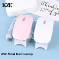6W Mini Nail Lamp UV LED Gel Polish Cured Pink White Nail Dryer Machine Portable USB Cable Home