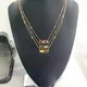 2024 New MOVE Series s925 Three Diamond Smooth Faced Women's Necklace Diamonds.Can Slide.Open Videos