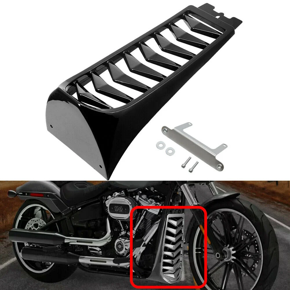Motorrad vorne unten Kühler abdeckung Kinn Verkleidung Spoiler schwarz für 2015-2018 Harley Softail Breakout Street Bob Fat Bob Fxbr