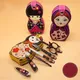 6pc/Set Manicure Nail Scissors Russian Doll Pedicure Nail Tool Travel Kit Clipper Nail Tip Cutter