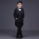 England Style Tuxedo Suits Boys Clothes Set Kids Formal Wedding Blazer Swallow-tailed Coat Kids