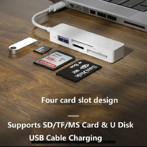 4 in 1 Blitz zu MS Kartenleser für iPhone MS Pro Duo Kartenleser otg Adapter für MS/MS Pro/MS