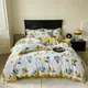 Svetanya Yellow Lemon Fruit Fresh Bedding Set Satin Egyptian Cotton Duvet Cover Set Queen King Size