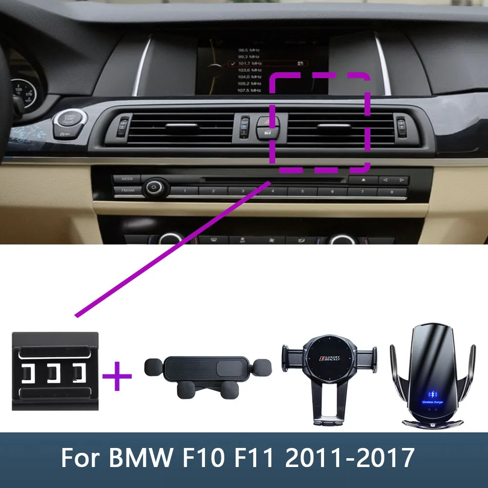 Für bmw 525i 530i 540i f10 f11 2012 2011-2015 Autotelefon halter spezielle feste Halterung Basis kabelloses Laden Innen zubehör Image
