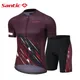 Santic Herren Rad trikot Sets Träger hose 4d gepolsterte Kurzarm Outfits Set schnell trocknend