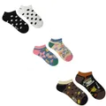 Frauen asymmetrische Ab Socken Ins Blumen Flecken Kaffee Söckchen Cartoon bunte Sport Baumwoll