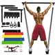 Neues Pilates Bar Kit mit Widerstands bändern Set Bodybuilding Gummibänder für Fitness Sport Zugseil