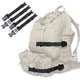 Tactical Chest Rig / Vest Adapter Kit Set MOLLE Strap with Buckle Clips
