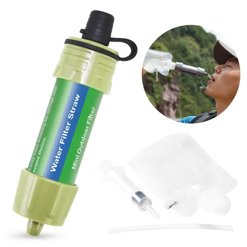 Outdoor Survival Wasser auf bereiter Wasserfilter Stroh Wasser Mini Filter Filtersystem für