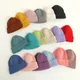 Candy Color Knitted Beanie for Kids Winter Warm Girl Boy Solid Knit Crocheted Skullcap Korea Style