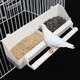 Parrot Birds Water Box Hanging Bowl Parakeet Feeder Box Pet Cage Plastic Food Container Peony