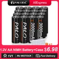 PALO 1.2V AA Battery NIMH AA 3000mAh 2A Ni-MH aa Rechargeable Batteries AA Bateria Baterias for