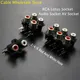 1Pcs 2/4/6/8-Hole RCA Female Plug Stereo Audio Jack Audio AV Socket Input Plug Lotus Series