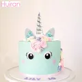 Huiran Unicorn Horn Cake Topper Unicorn Birthday Party Decor Kids Favor Unicorn Accessories Cake